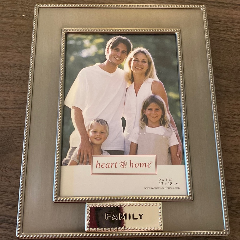 Silver colored picture frame